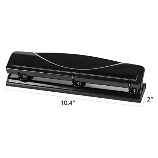 3 Hole Punch, 10 Sheet Capacity, Black {5}