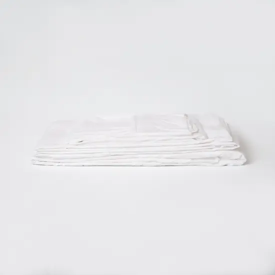 Omne Sleep 4-Piece White Brushed Microfiber Short Queen Hypoallergenic Sheet Set {1}
