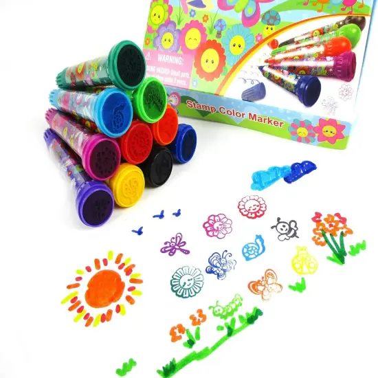Spring Flowers Butterfly Stamper Marker Set of 10 {4}