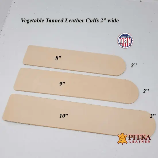 2" Vegetable-Tanned Leather Blanks &ndash; DIY Bracelets, Cuffs & Custom Wristbands (4 Pack) {2}