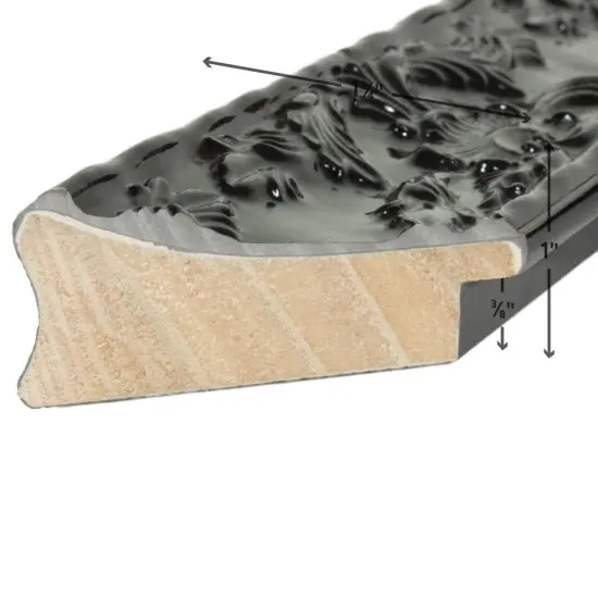 Renaissance Ornate Obsidian Black Picture Frame {3}