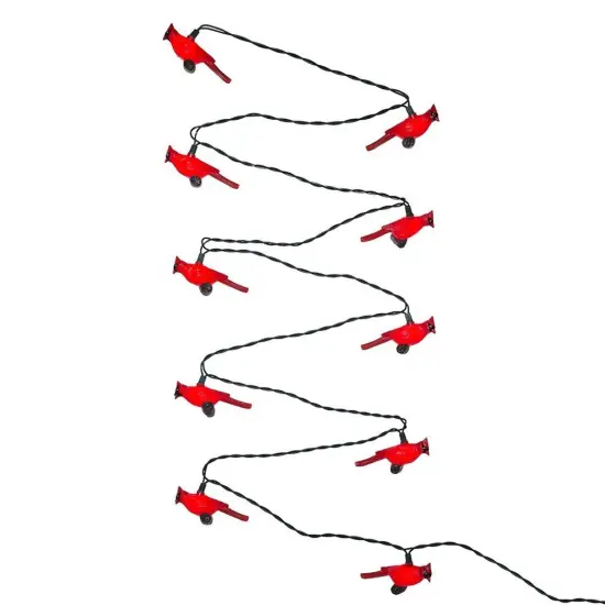 Red Cardinal Bird Christmas Tree Lights {1}
