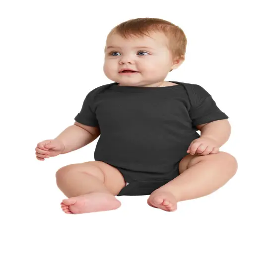 Rabbit Skins&reg; Infant Baby Rib Bodysuit Black {1}