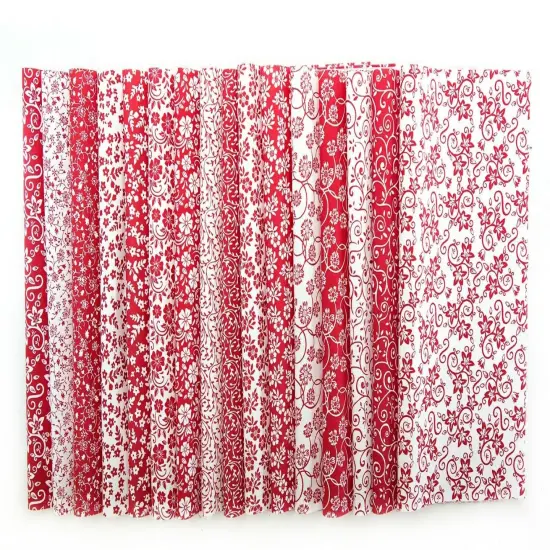 Red & White Basics 10" Cotton Layer Cake Quilt Kit {2}