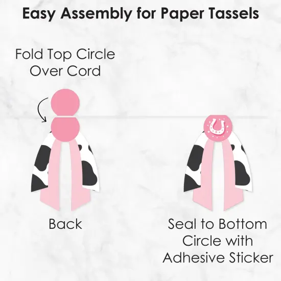 Big Dot of Happiness Rodeo Cowgirl - DIY Pink Western Party Pennant Garland Decoration - Triangle Banner - 30 Pieces {7}