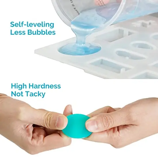 400g Clear UV Resin Kit - High Gloss UV Epoxy Resin Hard Type, Fast Curing, Non Yellowing, Low Odor UV Cure Resin Ultraviolet Curing Resina UV Pre Mixed Resin for Jewelry Making DIY Craft {5}