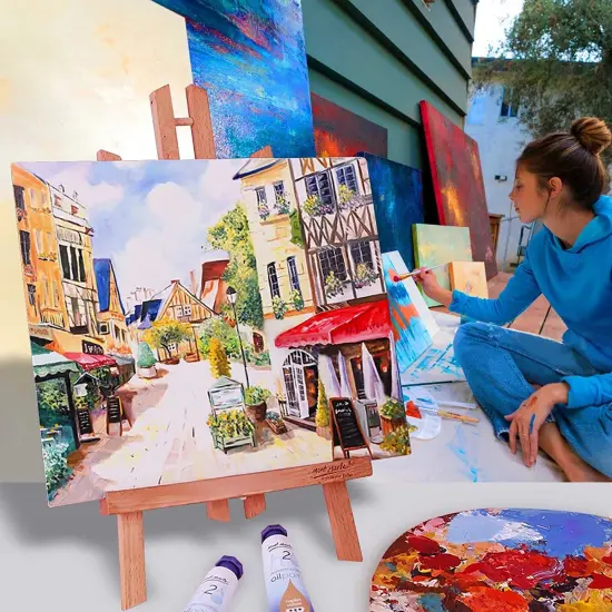 12 Pieces 8x10 Inch , 10 oz Double Primed Acid-Free 100% Cotton Paint Canvases for Painting, Blank Flat Canvas Board for Acrylics Oil Watercolor Tempera Paints {3}