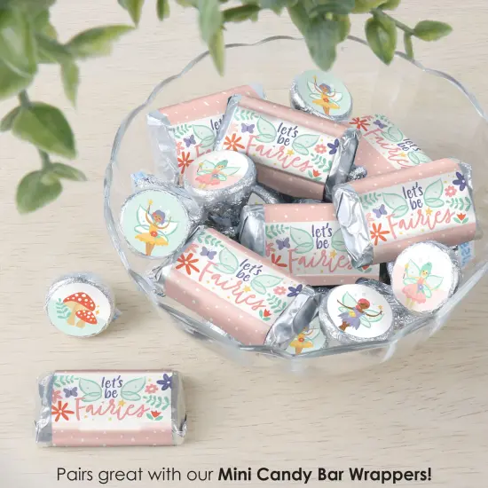 Big Dot of Happiness Let's Be Fairies - Fairy Garden Birthday Party Small Round Candy Stickers - Party Favor Labels - 324 Count {7}