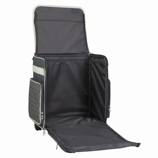 Collapsible Rolling Scrapbook & Featherweight Case, Grey & White {5}