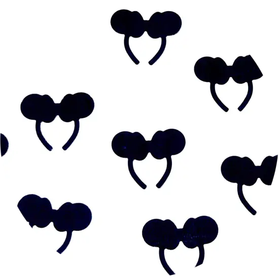 Polyester Glitter - Black Mouse Headband - by Glitter Heart Co.&trade; {1}