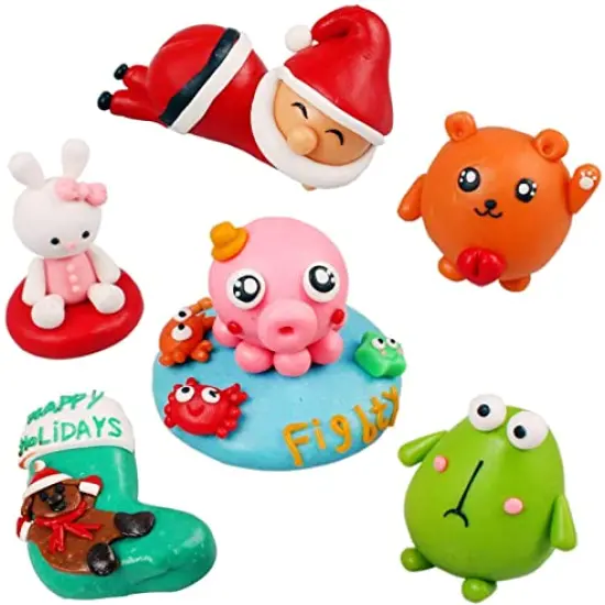 Small Modeling Clay Set, 12 Colors Safe & Non-Toxic Oven Bake Polymer Clay Starter Kit for Kids/Beginners {5}