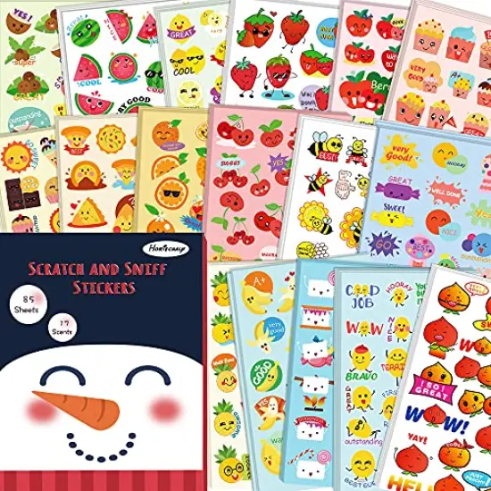 320+ Designs as Rewards, Scratch and Sniff Stickers, 85 Sheets with 17 Different Scents.Christmas Gifts, Decorations, Games for Children, Teachers, Parents, etc. {2}