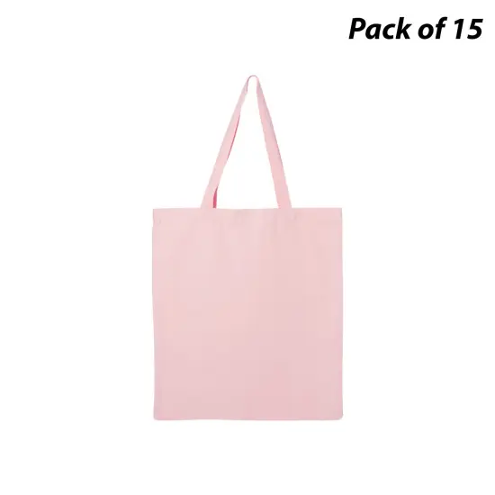 Q-Tees&reg; Promotional Tote Light pink {1}