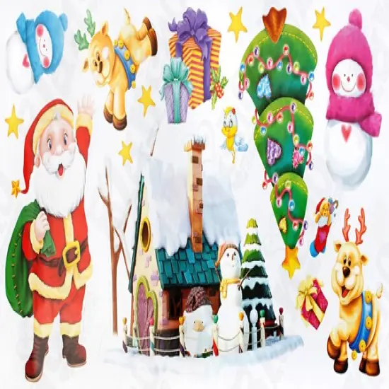 Christmas Wall Decals Stickers Appliques Home Decor {1}