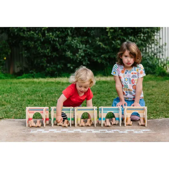 Happy Architect Wooden Blocks - Raceway - Set of 25 - Ages 18m+ {3}