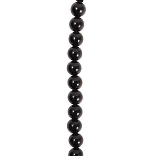 6 Packs of Blackstone 6mm Round Beads 8" Strand {1}