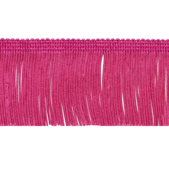 2" Chainette Fringe Trim, Polyester, Decorative, Versatile for Costumes | 10 yard cut Hot Pink {1}