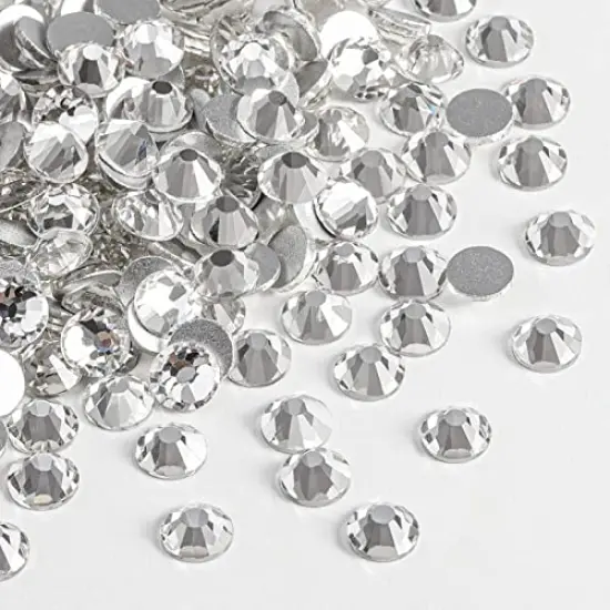 14440 Pieces Flat Back Crystal Rhinestones Round Gems for Nail Art and Craft Glue Fix, Crystal (4.6-4.8mm) SS20 {1}
