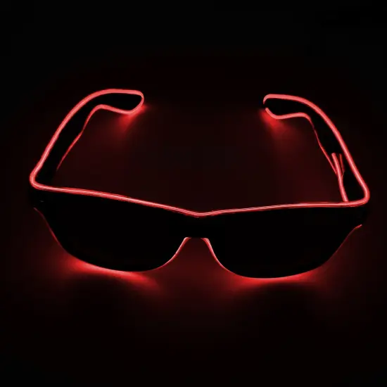 Red Party Wire &reg; EL Wire Lite-up Wayward Traveler Glasses {3}