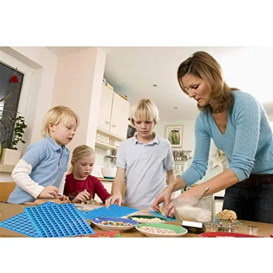 3 Pieces Silicone Molds for Candy Chocolate Gummy baking, 126 Cavity Mini Square mold for Ice Cube Pralines Caramels {4}