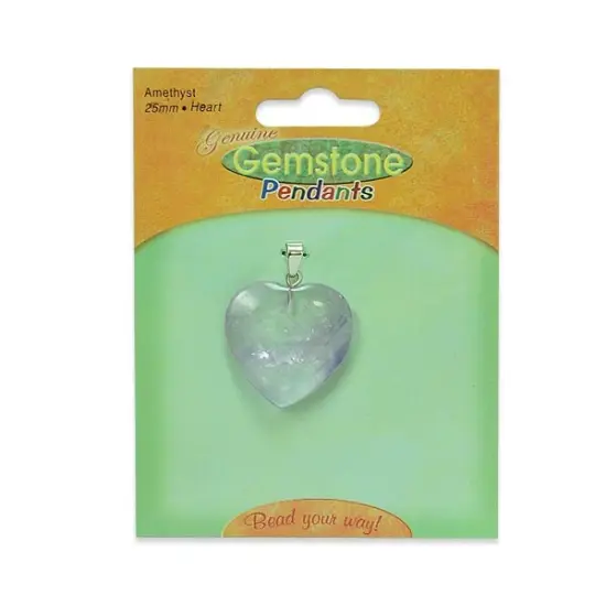 6 Packs of Amethyst Heart Pendant {1}