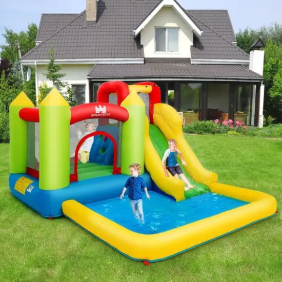 Inflatable Bounce House Water Slide Jump Bouncer without Blower {1}