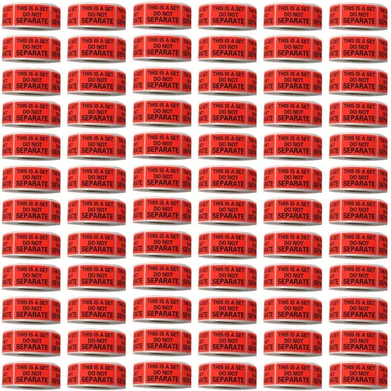 This is a Set Do Not Separate Red Labels 1" x 2" | RAHEEV&reg; {5}