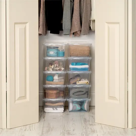 IRIS USA 6 Quart Clear Storage Box, Clear {3}