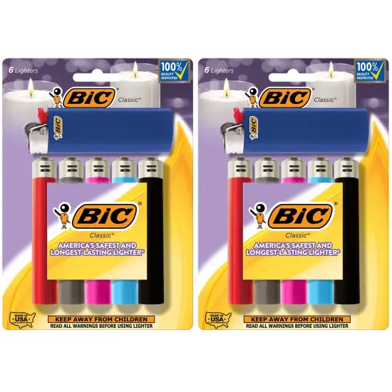 BIC Maxi Pocket Lighter, Assorted Colors, Pack of 12, Colors May Vary {2}