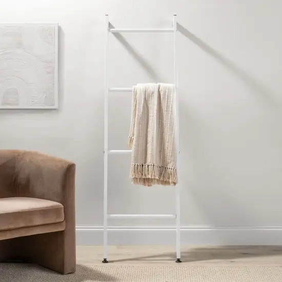 mDesign Metal Blanket & Towel Wall Ladder Rack for Bedroom/Bathroom {2}