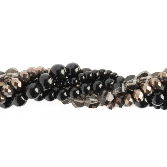 Crystal Lane DIY Bat Orchid Twisted Glass & Pearls Beads, 5 Strands {1}