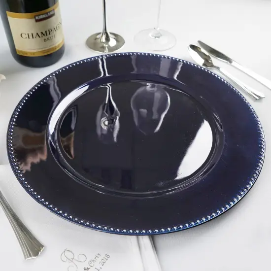 6 pcs of 13inch Charger Plates for Table Decor Navy blue {2}