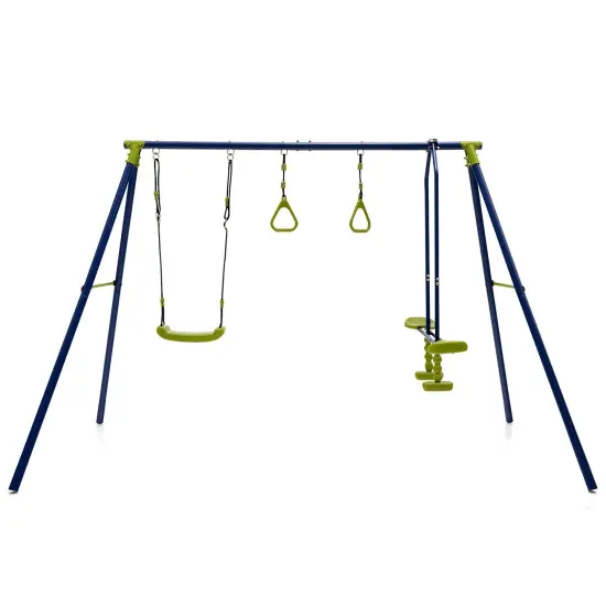 3-in-1 Outdoor Swing Set for Kids Aged 3 to 10 {1}