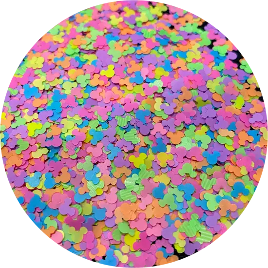 Polyester Glitter - Neon Mouse Shape by Glitter Heart Co.&trade; {1}