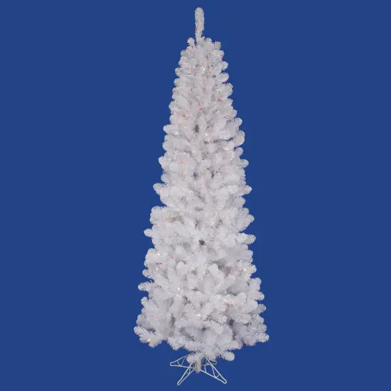 Vickerman 6.5Ft. White 493 Tips Christmas Tree 200 Multi-color LED Lights {1}