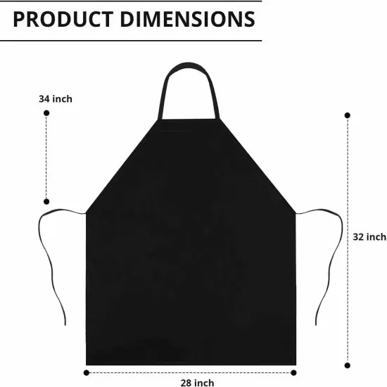 Kitcheniva Cooking Apron With 2 Pockets 2 Pcs {3}