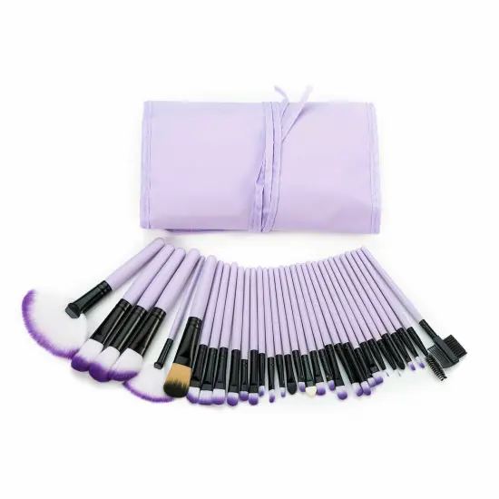 Kitcheniva 32 Pcs Pro Makeup Brush Set With Pouch Violet {1}