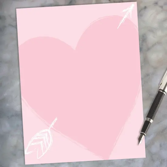Great Papers! Heart of Love Valentine Stationery Letterhead, Invitations and Announcements, Printer Friendly, 8.5"x11", 80 Pack {3}