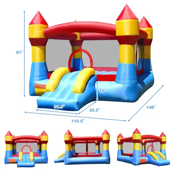 Inflatable Bounce House Castle Jumper Without Blower {3}