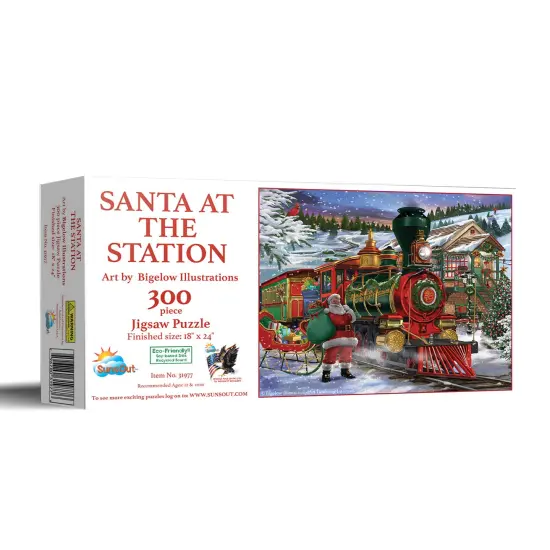Sunsout Santa at the Station 300 pc Jigsaw Puzzle 31977 {3}