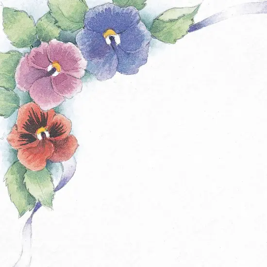 Great Papers! Pretty Pansies Stationery Letterhead, Invitations and Announcements, Printer Friendly, 8.5"x11", 80 Pack {2}