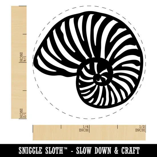 Nautilus Beach Sea Shell Self-Inking Rubber Stamp Ink Stamper for Stamping Crafting Planners UV {1}