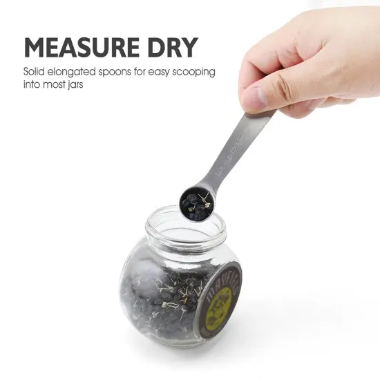 6 Pack 18/8 Stainless Steel Measuring Spoons,Measuring Dry and Liquid Ingredients {6}