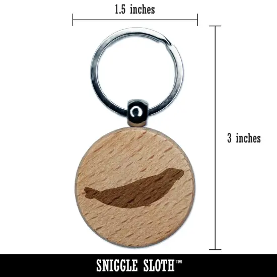 Seal on Tummy Solid Engraved Wood Round Keychain Tag Charm {2}