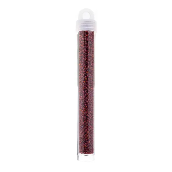Miyuki 11/0 Luster Round Seed Beads, 22g Burgundy Gold #315 {2}