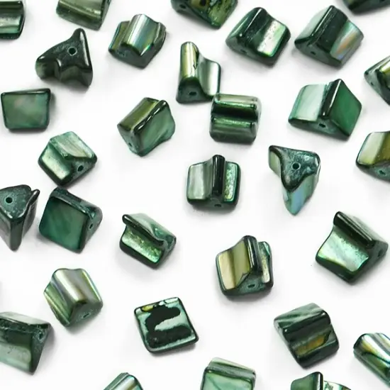 6 Packs of Tinted Shell Nugget Blue 2/8" Strand {1}