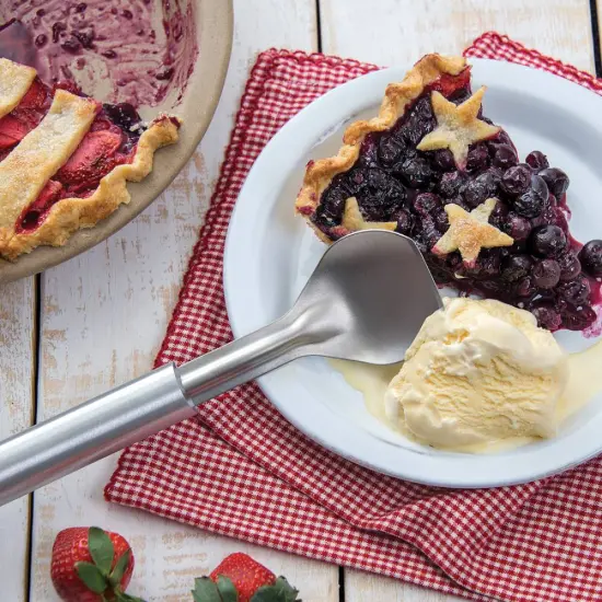 Rada Ice Cream Scoop, Stub Nose Design, Sturdy, Rugged Construction, Holds Up and Digs Down Into Solid-Packed Ice Cream {6}