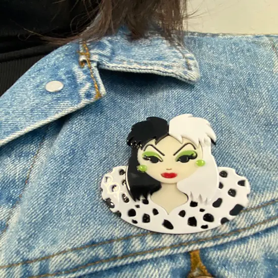 Wrapables Acrylic Fashion Brooch Pin for Sweaters, Coats, Scarves, and Bags, Scary {4}