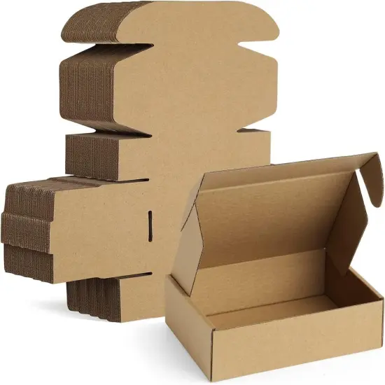 50Pack Corrugated Shipping Boxes Kraft Paper {2}