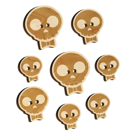 Dapper Skull with Bowtie Wood Buttons for Sewing Knitting Crochet DIY Craft {7}